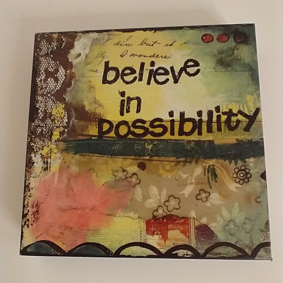 Canvas painting by artist Kelly Rae Roberts 6x6 - Picture 5 of 5